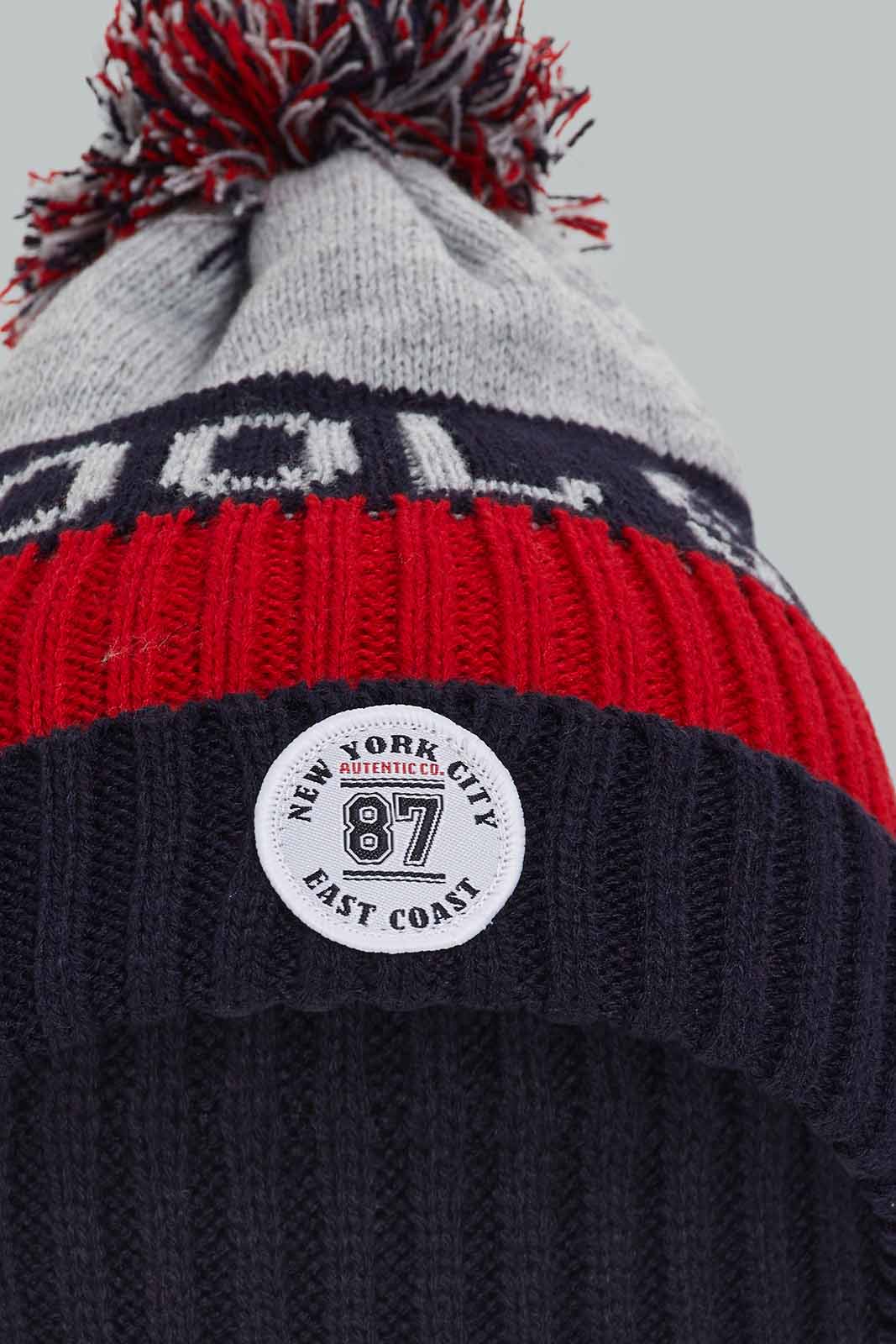 Redtag-Multi-Colour-Knitted-Brim-Cap-BOY-Caps-&-Hats,-Category:Caps-&-Hats,-Colour:Assorted,-Dept:Boys,-Filter:Boys-Accessories,-New-In,-New-In-BOY-ACC,-Non-Sale,-Section:Boys-(0-to-14Yrs),-W22A-Boys-