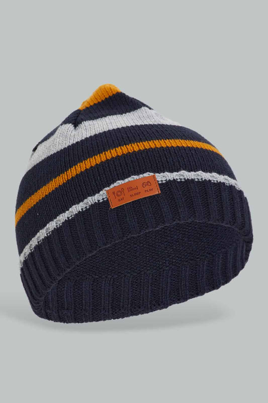 Redtag-Multi-Colour-Knitted-Brim-Cap-BOY-Caps-&-Hats,-Category:Caps-&-Hats,-Colour:Assorted,-Dept:Boys,-Filter:Boys-Accessories,-New-In,-New-In-BOY-ACC,-Non-Sale,-Section:Boys-(0-to-14Yrs),-W22A-Boys-
