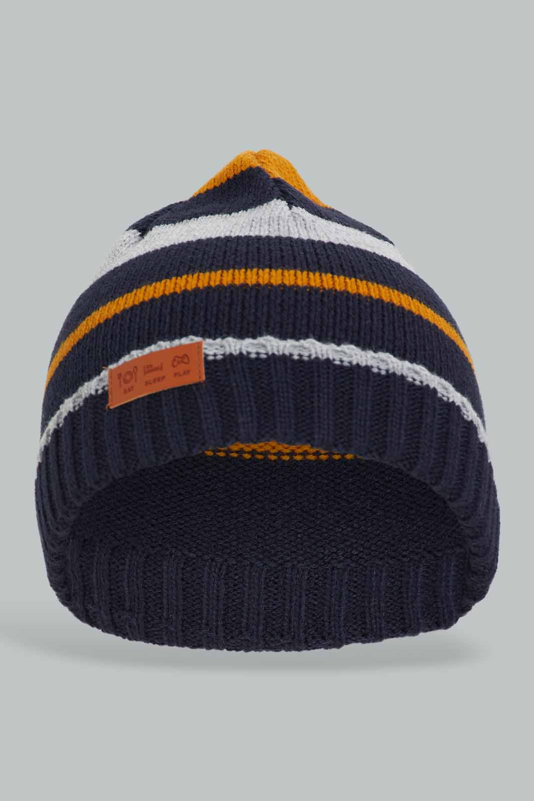 Redtag-Multi-Colour-Knitted-Brim-Cap-BOY-Caps-&-Hats,-Category:Caps-&-Hats,-Colour:Assorted,-Dept:Boys,-Filter:Boys-Accessories,-New-In,-New-In-BOY-ACC,-Non-Sale,-Section:Boys-(0-to-14Yrs),-W22A-Boys-