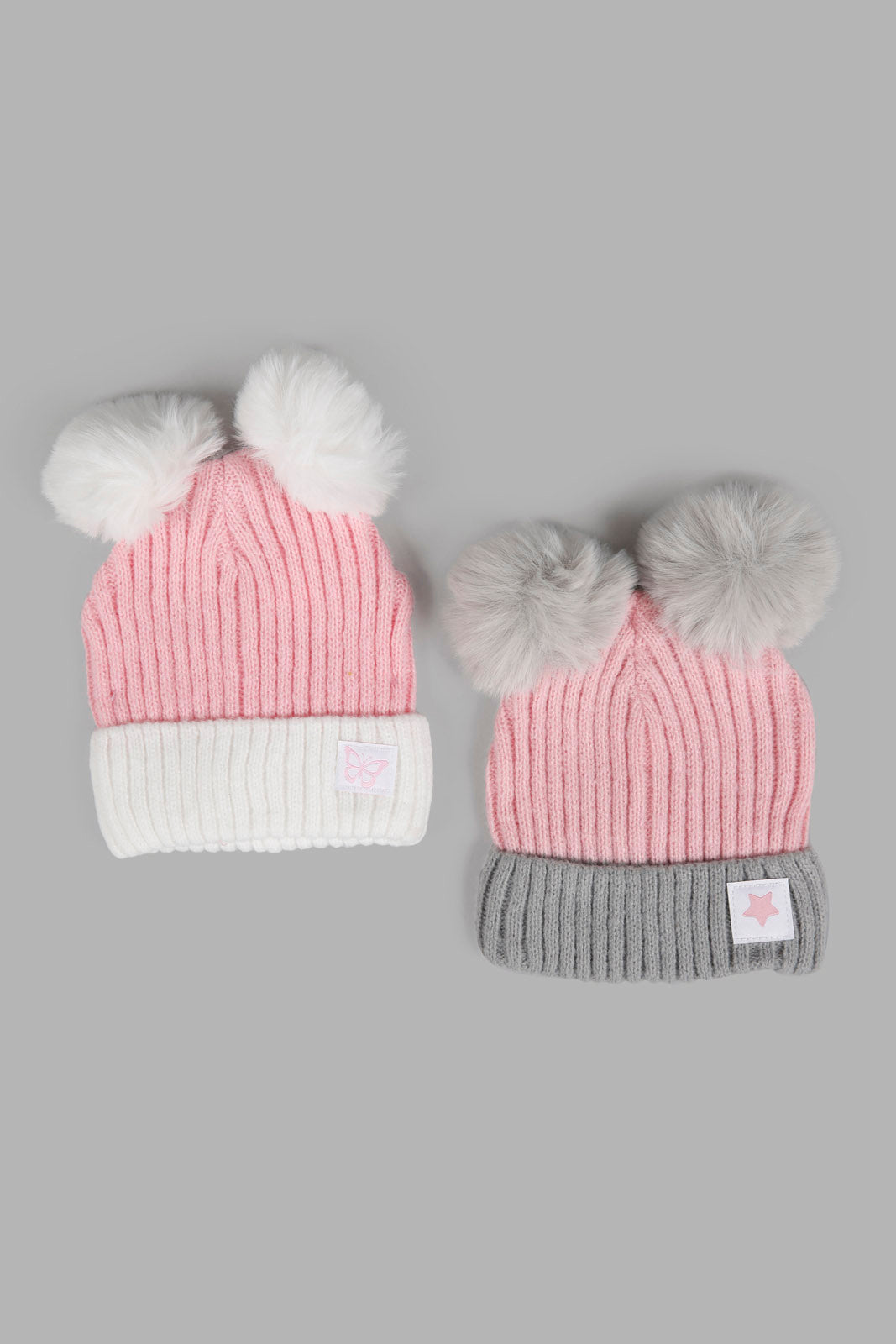 Redtag-Multi-Colour-Set-Of-2-Cap-Category:Caps-&-Hats,-Colour:Assorted,-Filter:Girls-Accessories,-GIR-Caps-&-Hats,-New-In,-New-In-GIR-ACC,-Non-Sale,-Section:Girls-(0-to-14Yrs),-W22A-Girls-