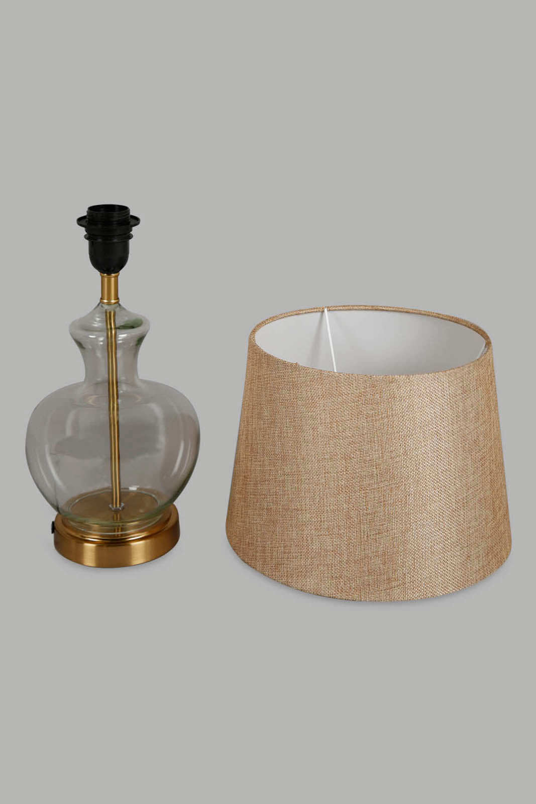 Redtag-Gold-Glass-&-Metal-Table-Lamp-Category:Lamps,-Colour:Gold,-Deals:New-In,-Filter:Home-Decor,-HMW-HOM-Lighting,-New-In-HMW-HOM,-Non-Sale,-Section:Homewares,-W22A-Home-Decor-