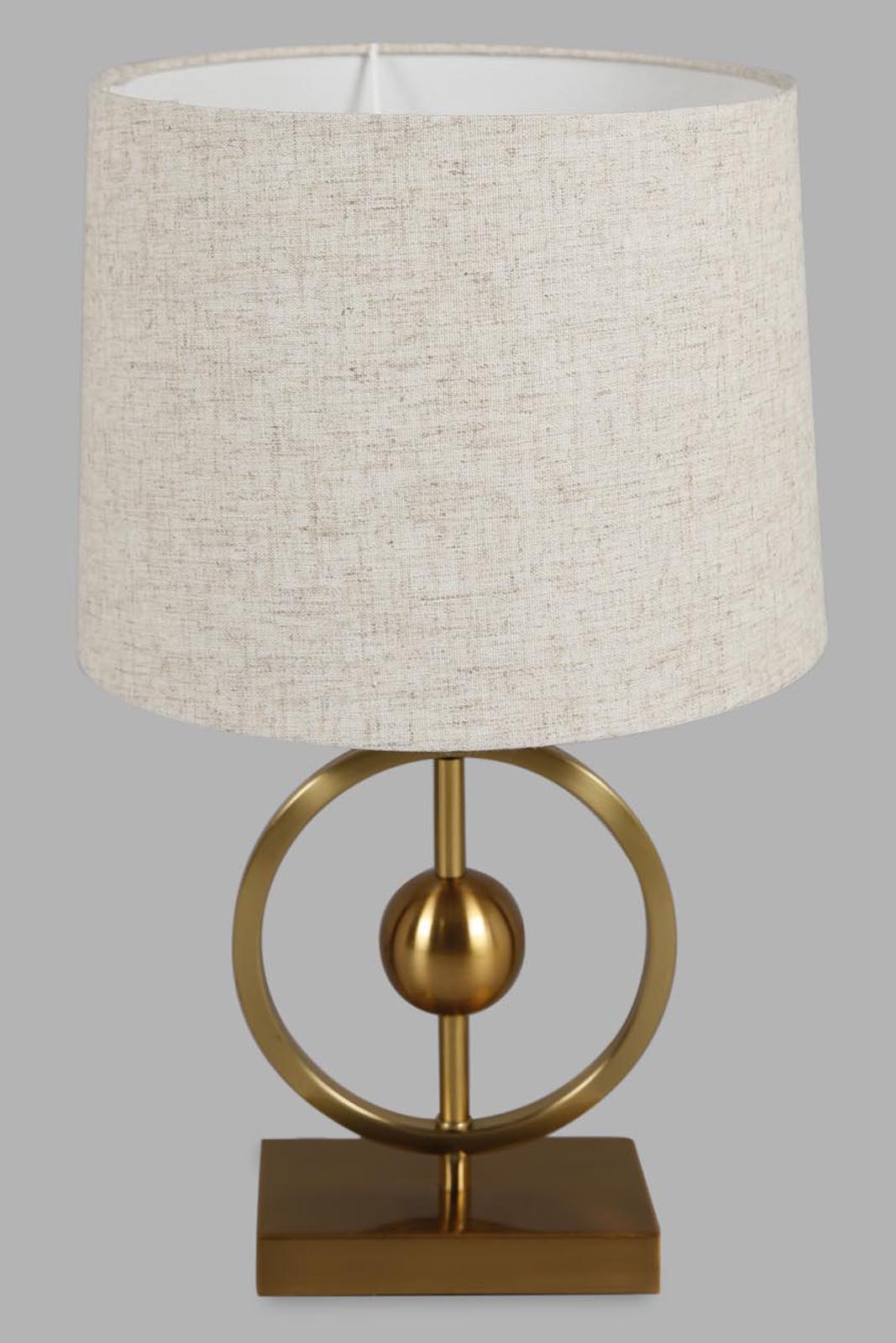 Redtag-Gold-Metal-Ring-Base-Table-Lamp-Category:Lamps,-Colour:Gold,-Deals:New-In,-Filter:Home-Decor,-HMW-HOM-Lighting,-New-In-HMW-HOM,-Non-Sale,-Section:Homewares,-W22A-Home-Decor-