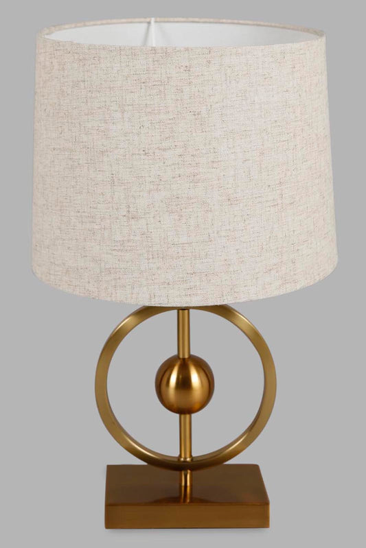 Redtag-Gold-Metal-Ring-Base-Table-Lamp-Category:Lamps,-Colour:Gold,-Deals:New-In,-Filter:Home-Decor,-HMW-HOM-Lighting,-New-In-HMW-HOM,-Non-Sale,-Section:Homewares,-W22A-Home-Decor-