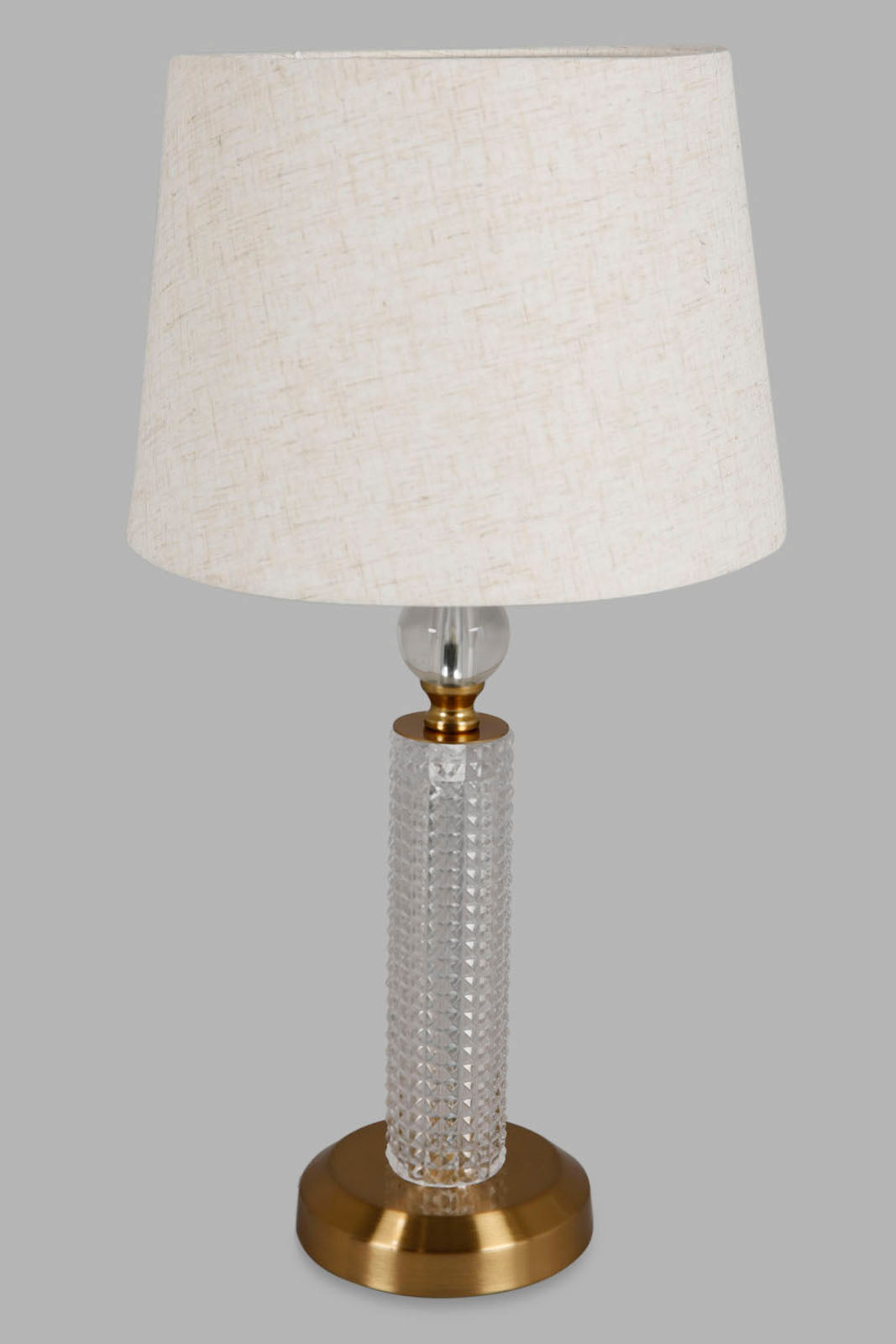 Redtag-Gold-Metal-Glass-Ball-Table-Lamp-Category:Lamps,-Colour:Gold,-Deals:New-In,-Filter:Home-Decor,-HMW-HOM-Lighting,-New-In-HMW-HOM,-Non-Sale,-Section:Homewares,-W22A-Home-Decor-