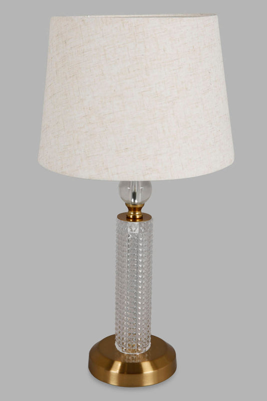 Redtag-Gold-Metal-Glass-Ball-Table-Lamp-Category:Lamps,-Colour:Gold,-Deals:New-In,-Filter:Home-Decor,-HMW-HOM-Lighting,-New-In-HMW-HOM,-Non-Sale,-Section:Homewares,-W22A-Home-Decor-