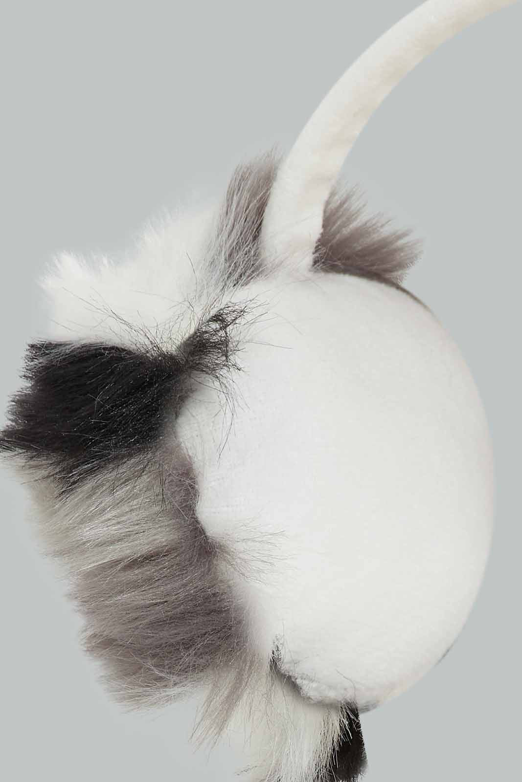 Redtag-Grey-And-Black-Earmuff-Category:Knitted-Accessories,-Colour:Assorted,-Dept:Ladieswear,-Filter:Women's-Accessories,-New-In,-New-In-Women-ACC,-Non-Sale,-Section:Women,-W22B,-Women-Knitted-Accessories-Women-