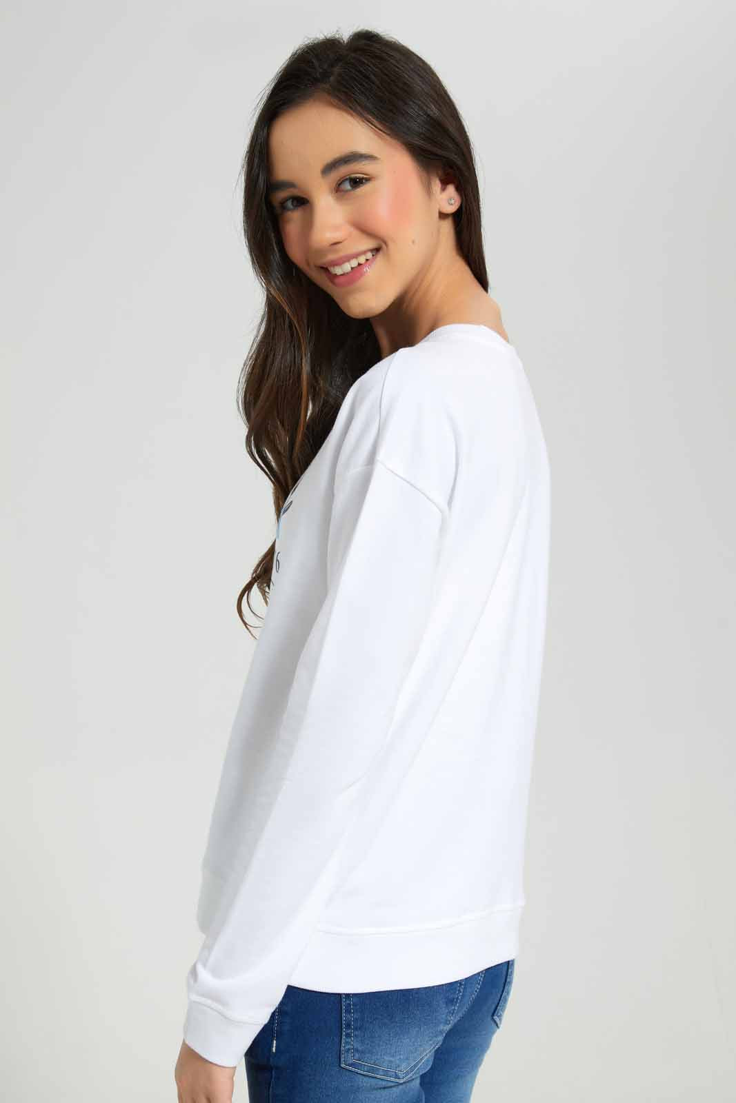 Redtag-White-Basic-Sweatshirts-Category:Sweatshirts,-Colour:White,-Deals:New-In,-Filter:Senior-Girls-(8-to-14-Yrs),-GSR-Sweatshirts,-New-In-GSR-APL,-Non-Sale,-Section:Girls-(0-to-14Yrs),-TBL,-W22A-Senior-Girls-9 to 14 Years
