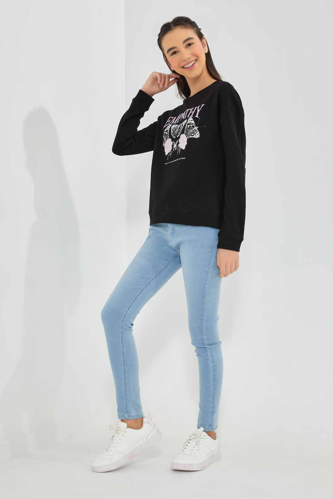 Black Printed Sweatshirts