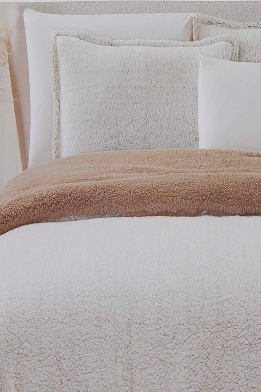 Redtag-Biege-3-Pc-Fur-Comforter-Set-(King-Size)-Category:Comforters,-Colour:Beige,-Deals:New-In,-Filter:Home-Bedroom,-HMW-BED-Comforters,-New-In-HMW-BED,-Non-Sale,-Section:Homewares,-W22B-Home-Bedroom-