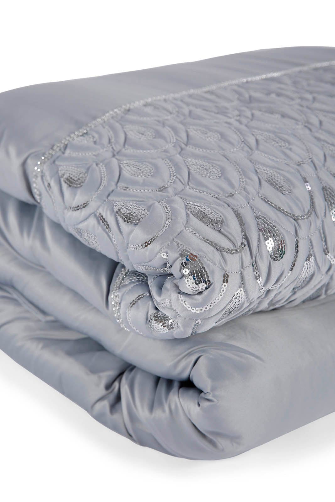 Redtag-Grey-4-Pc-Sequin-Design-Comforter-Set-(Double-Size)-Category:Comforters,-Colour:Grey,-Deals:New-In,-Dept:Home,-Filter:Home-Bedroom,-HMW-BED-Comforters,-New-In-HMW-BED,-Non-Sale,-Section:Homewares,-W22B-Home-Bedroom-