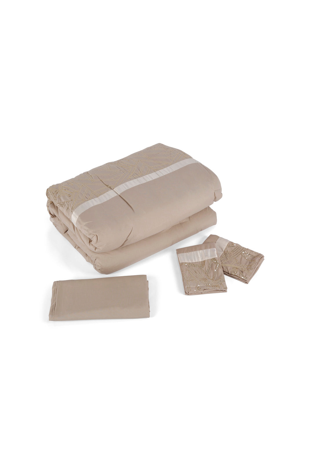 Redtag-Beige-4-Pc-Comforter-Set-(Double-Size)-Category:Comforters,-Colour:Beige,-Deals:New-In,-Dept:Home,-Filter:Home-Bedroom,-HMW-BED-Comforters,-New-In-HMW-BED,-Non-Sale,-Section:Homewares,-W22B-Home-Bedroom-