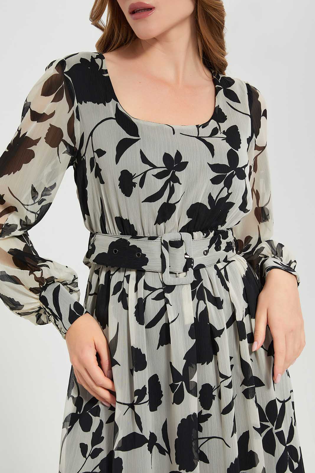 Redtag-Assorted-Squareneck-With-Belt-Dress-Category:Dresses,-Colour:Assorted,-Deals:New-In,-Filter:Women's-Clothing,-LEC,-LEC-Dresses,-New-In-LEC-APL,-Non-Sale,-Section:Women,-W22A-Women's-