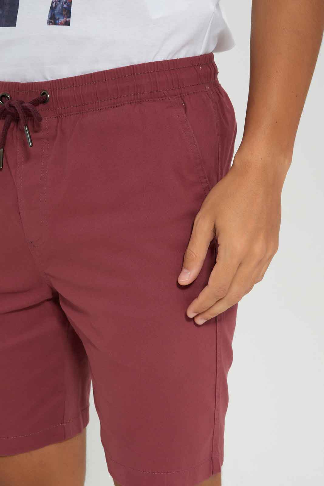 Redtag-Burgandy-Shorts-CAPSULE-BUY,-Category:Shorts,-Colour:Burgundy,-Deals:New-In,-Dept:Menswear,-Filter:Men's-Clothing,-Men-Shorts,-New-In-Men-APL,-Non-Sale,-Section:Men,-W22A--