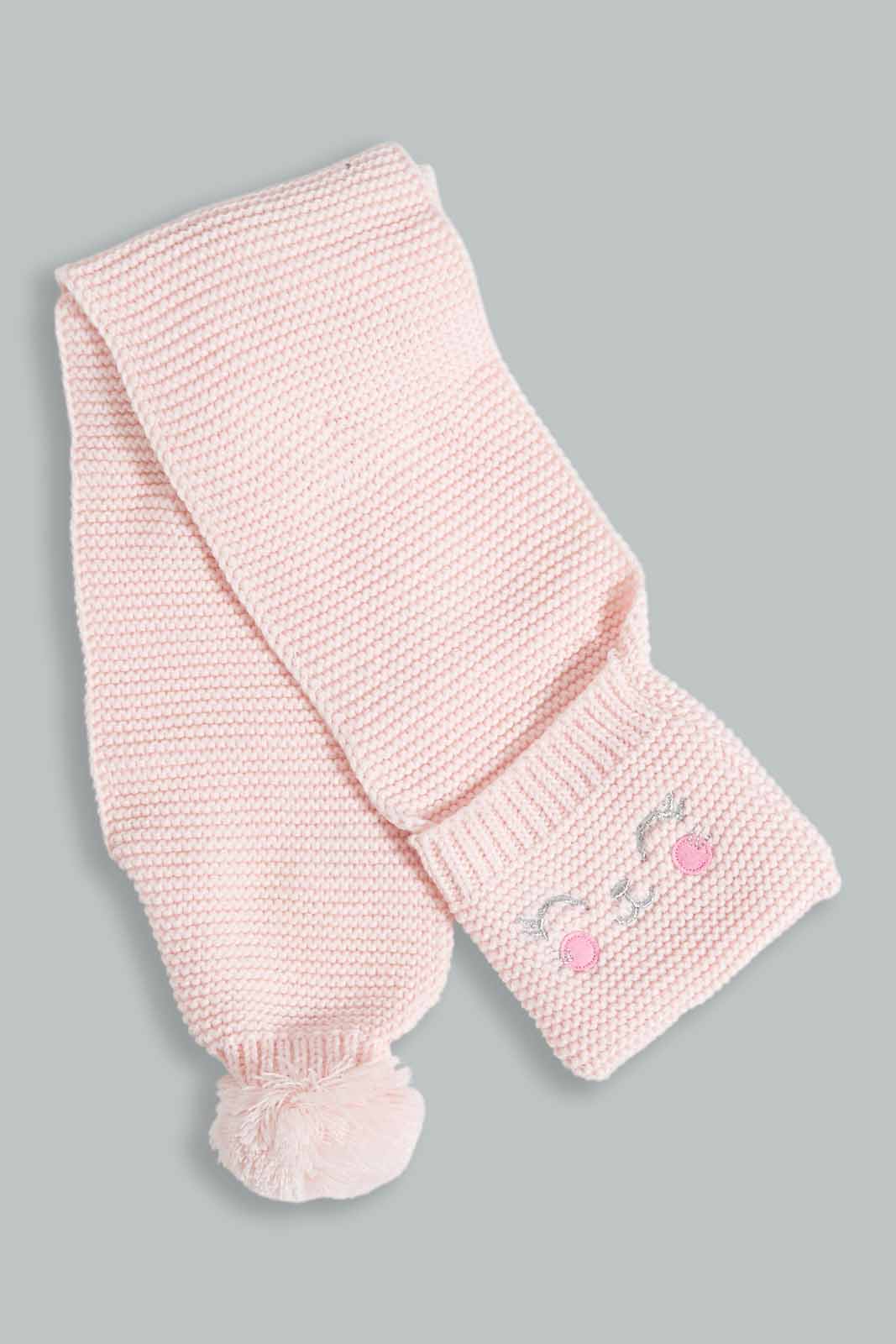 Redtag-Multi-Colour-Character-Embellished-Set-Of-3-Scarf-Category:Scarves,-Colour:Pink,-Filter:Girls-Accessories,-GIR-Scarves,-New-In,-New-In-GIR-ACC,-Non-Sale,-Section:Girls-(0-to-14Yrs),-W22A-Girls-