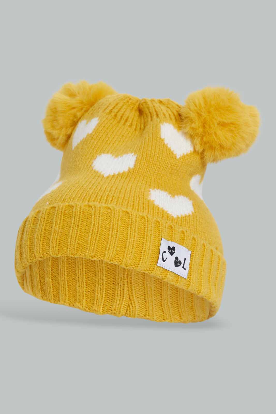 Redtag-Multi-Colour-Pom-Pom-Embellsiehed-Set-Of-2-Cap-Category:Caps-&-Hats,-Colour:Assorted,-Filter:Girls-Accessories,-GIR-Caps-&-Hats,-New-In,-New-In-GIR-ACC,-Non-Sale,-Section:Girls-(0-to-14Yrs),-W22B-Girls-