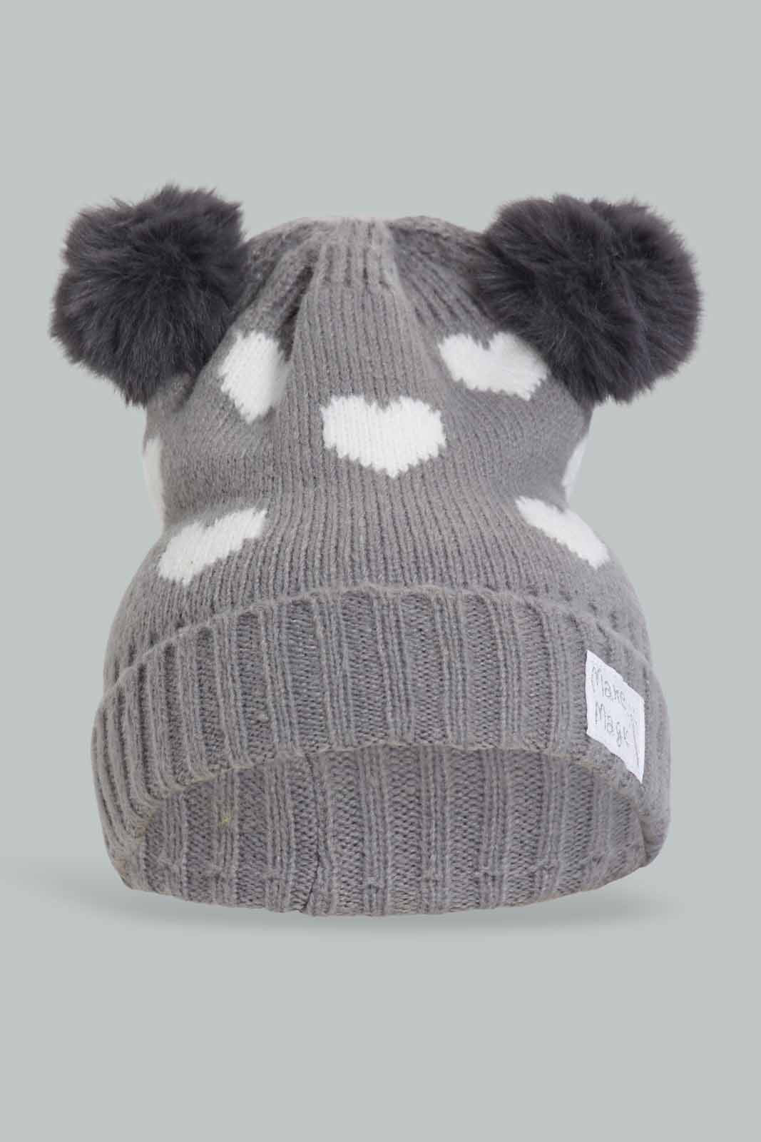 Redtag-Multi-Colour-Pom-Pom-Embellsiehed-Set-Of-2-Cap-Category:Caps-&-Hats,-Colour:Assorted,-Filter:Girls-Accessories,-GIR-Caps-&-Hats,-New-In,-New-In-GIR-ACC,-Non-Sale,-Section:Girls-(0-to-14Yrs),-W22B-Girls-