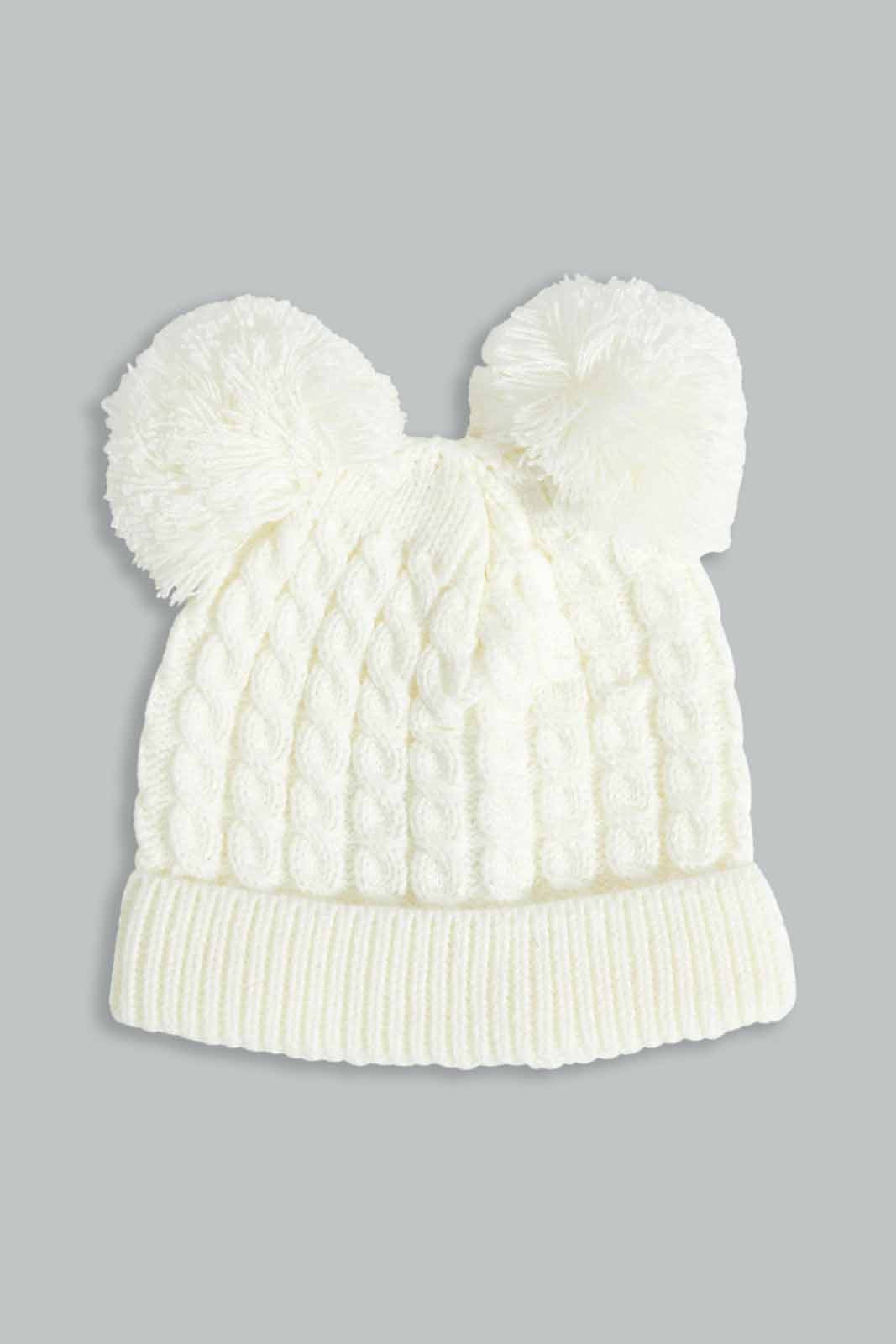 Redtag-White-Embellished-Set-Of-2-Knitted-Cap-&-Gloves-Category:Knitted-Accessories,-Colour:White,-Filter:Girls-Accessories,-GIR-Knitted-Accessories,-New-In,-New-In-GIR-ACC,-Non-Sale,-Section:Girls-(0-to-14Yrs),-W22B-Girls-