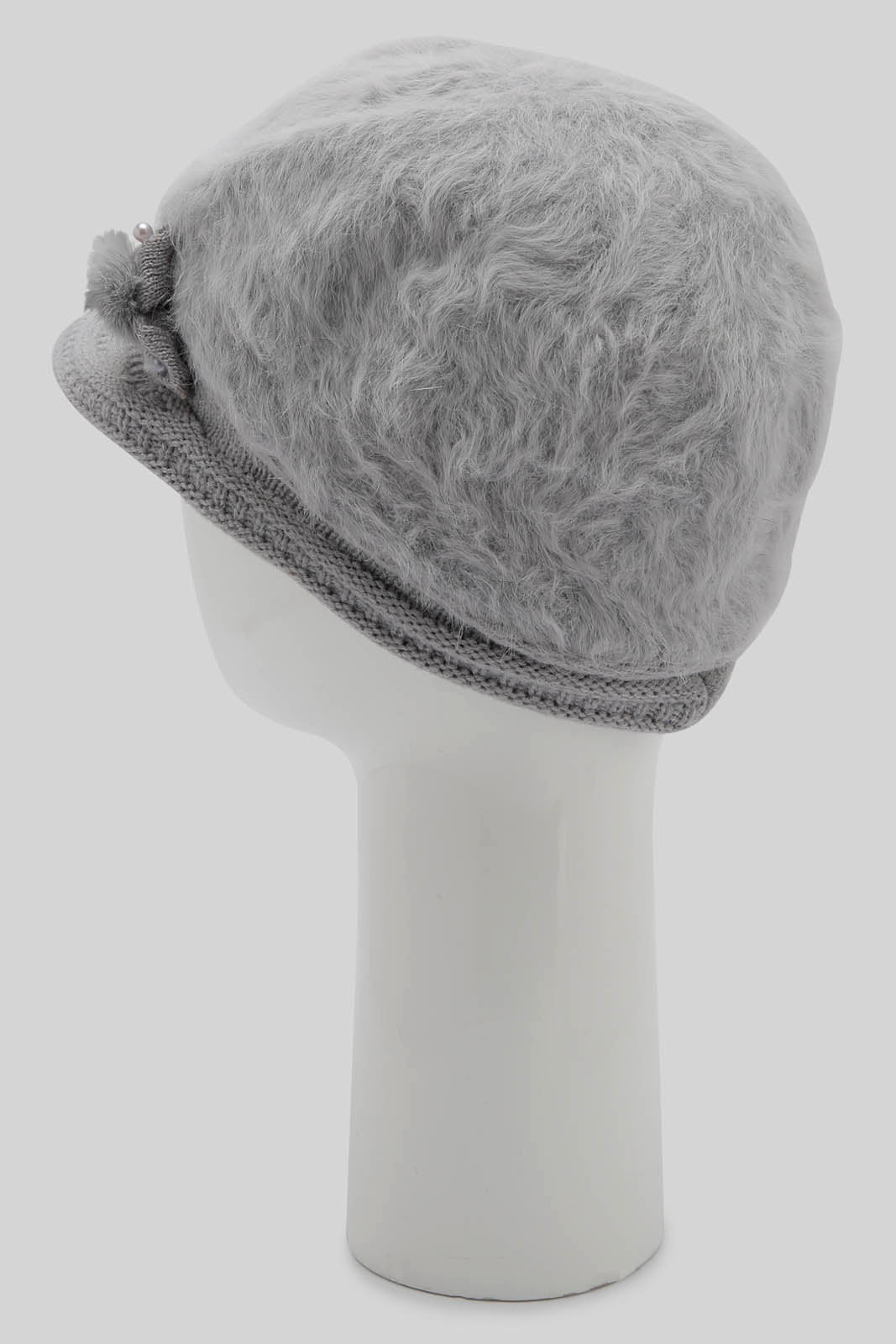 Redtag-Grey-Embelished-Knitted-Cap-Category:Knitted-Accessories,-Colour:Grey,-Filter:Women's-Accessories,-New-In,-New-In-Women-ACC,-Non-Sale,-Section:Women,-W22B,-Women-Knitted-Accessories-Women-