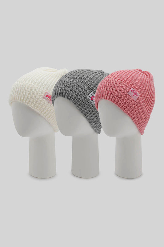 Redtag-Multi-Colour-Ste-Of-3-Knitted-Cap-Category:Knitted-Accessories,-Colour:Assorted,-Filter:Women's-Accessories,-New-In,-New-In-Women-ACC,-Non-Sale,-Section:Women,-W22B,-Women-Knitted-Accessories-Women-