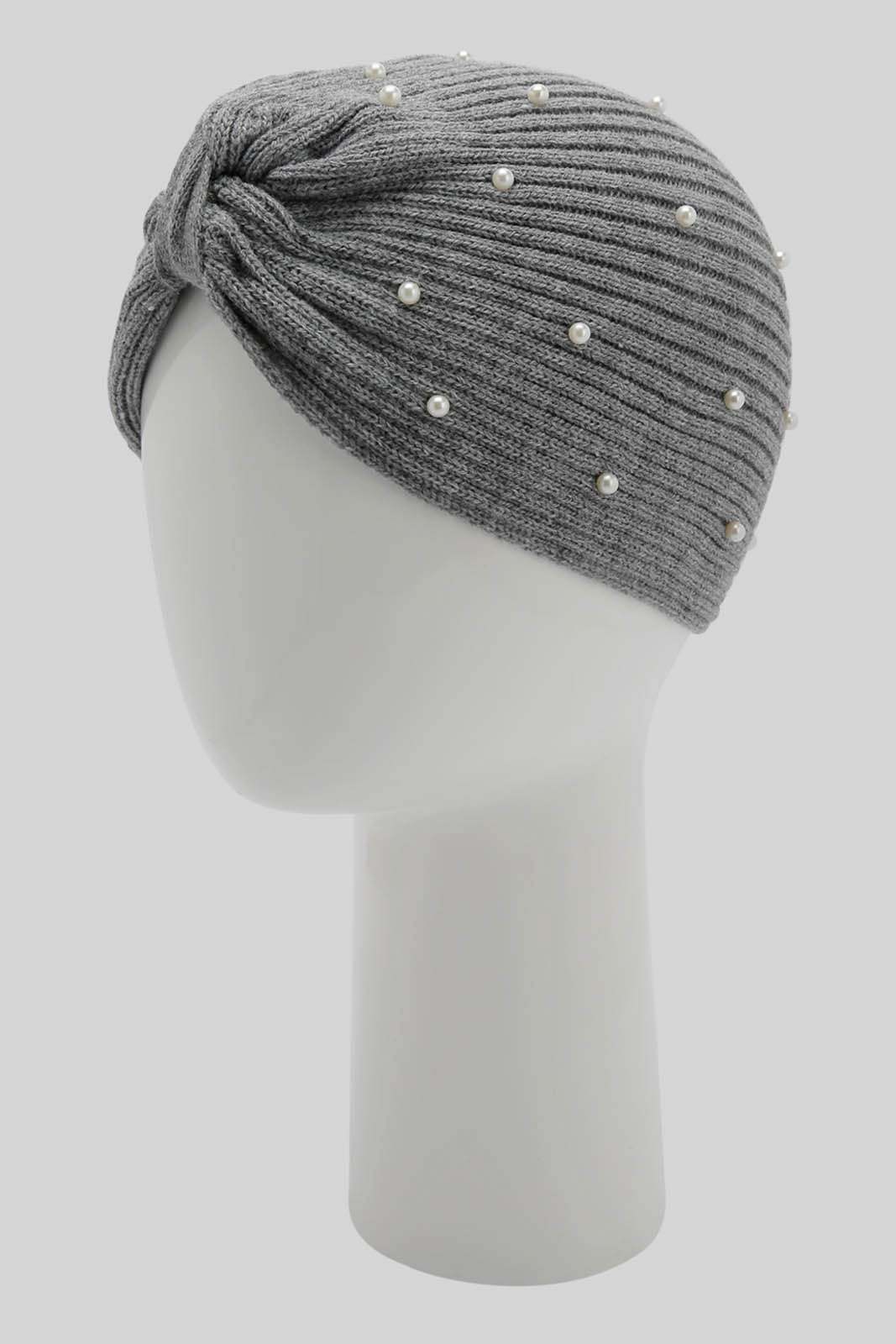 Redtag-Grey-Embelished-Knitted-Cap-Category:Knitted-Accessories,-Colour:Grey,-Filter:Women's-Accessories,-New-In,-New-In-Women-ACC,-Non-Sale,-Section:Women,-W22B,-Women-Knitted-Accessories-Women-
