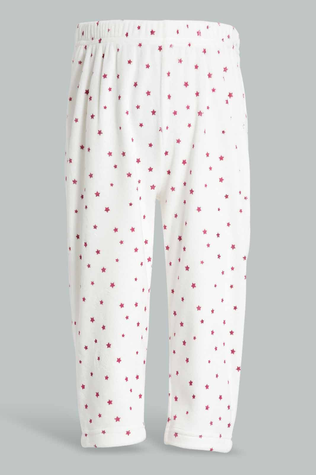 Redtag-Burgandy-Rabbit-Print-Velour-Top-&-Bottom-Set-Category:Pyjama-Sets,-Colour:Burgundy,-Deals:New-In,-Filter:Infant-Girls-(3-to-24-Mths),-ING-Pyjama-Sets,-New-In-ING-APL,-Non-Sale,-Section:Girls-(0-to-14Yrs),-W22A-Infant-Girls-3 to 24 Months