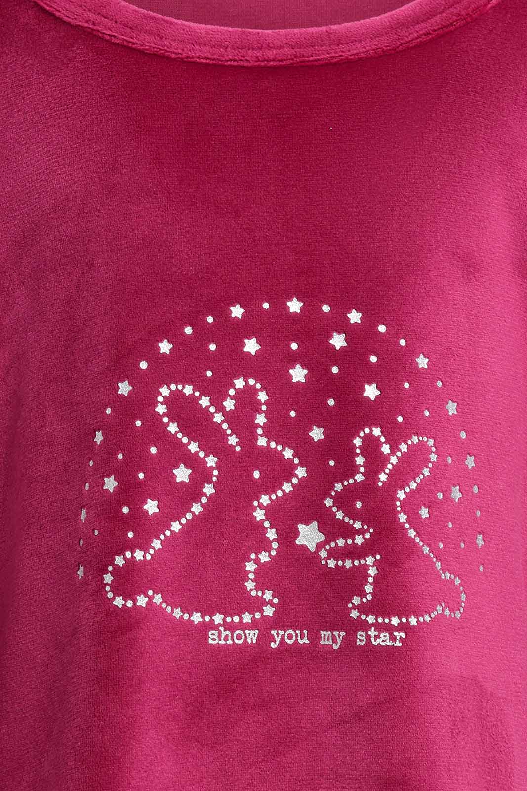 Redtag-Burgandy-Rabbit-Print-Velour-Top-&-Bottom-Set-Category:Pyjama-Sets,-Colour:Burgundy,-Deals:New-In,-Filter:Infant-Girls-(3-to-24-Mths),-ING-Pyjama-Sets,-New-In-ING-APL,-Non-Sale,-Section:Girls-(0-to-14Yrs),-W22A-Infant-Girls-3 to 24 Months