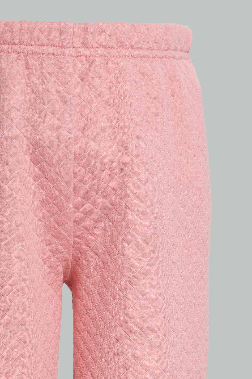 Redtag-Pink-Floral-Print-Quilted-Top-&-Bottom-Set-Category:Pyjama-Sets,-Colour:Apricot,-Deals:New-In,-Filter:Infant-Girls-(3-to-24-Mths),-ING-Pyjama-Sets,-New-In-ING-APL,-Non-Sale,-Section:Girls-(0-to-14Yrs),-W22A-Infant-Girls-3 to 24 Months