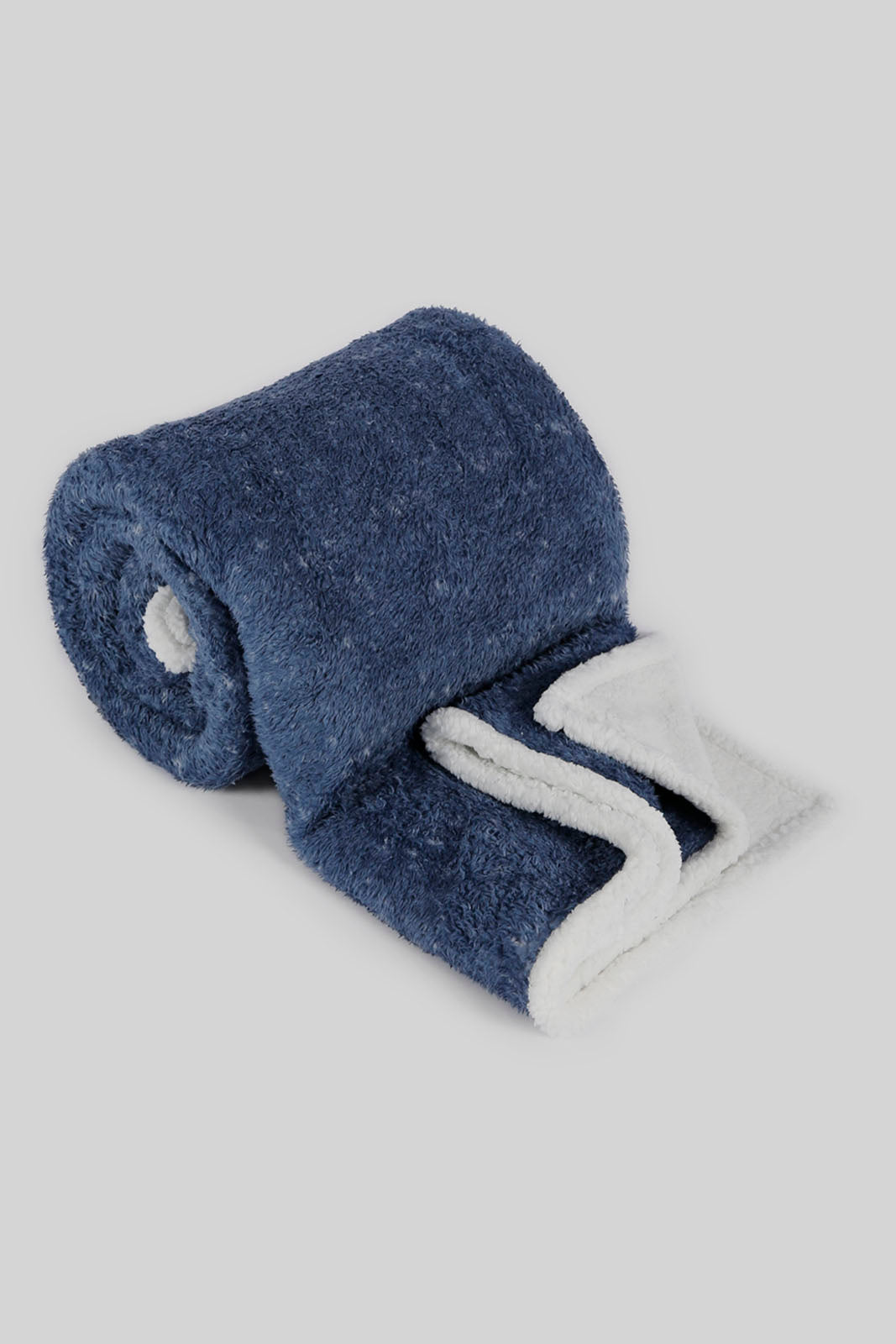 Redtag-Blue-Reversible-Fur-Blanket-(Double-Size)-Category:Blankets,-Colour:Blue,-Deals:New-In,-Dept:Home,-Filter:Home-Bedroom,-HMW-BED-Blankets,-New-In-HMW-BED,-Non-Sale,-Section:Homewares,-W22A-Home-Bedroom-