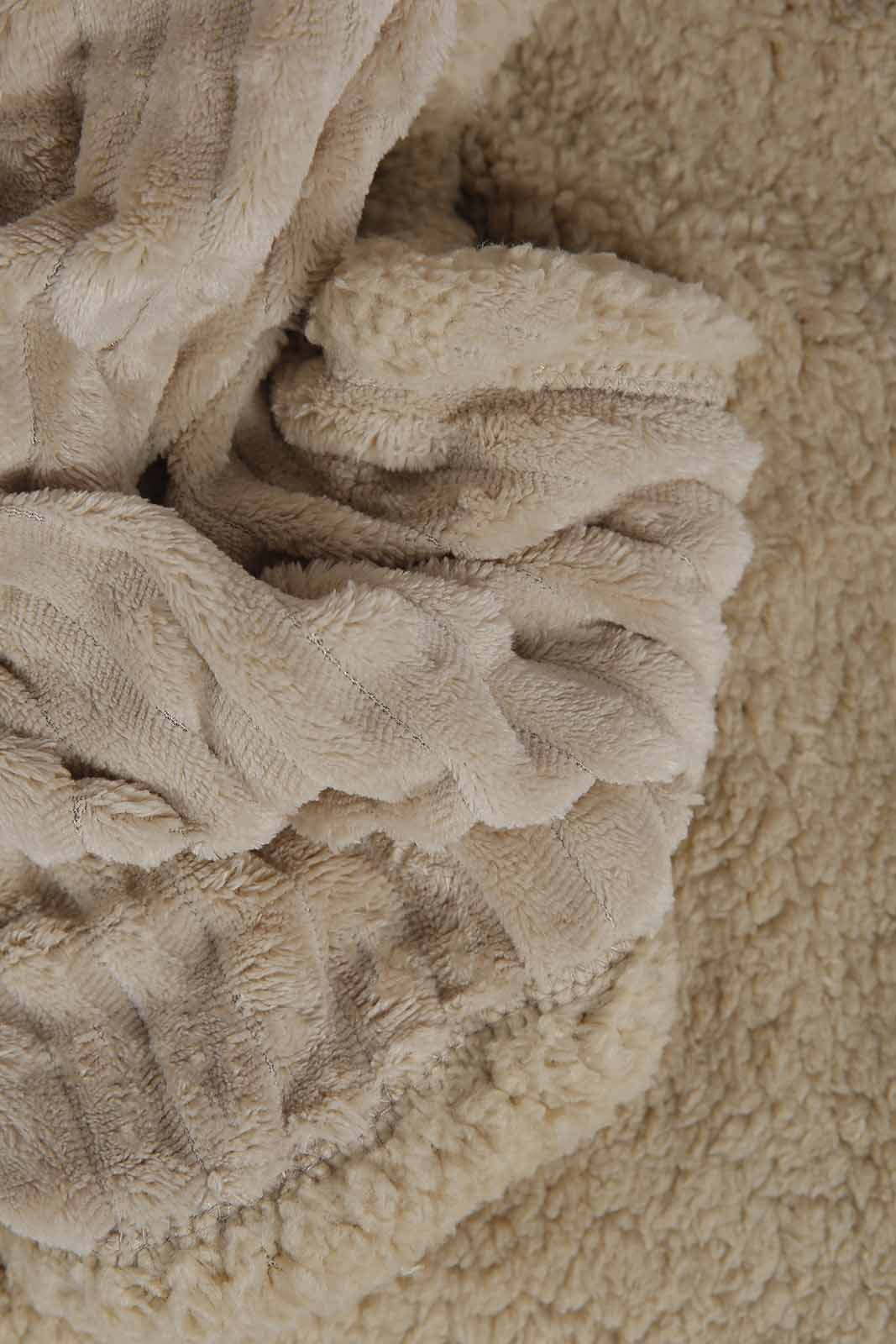 Redtag-Beige-Reversible-Fur-Blanket-(Double-Size)-Category:Blankets,-Colour:Beige,-Deals:New-In,-Dept:Home,-Filter:Home-Bedroom,-HMW-BED-Blankets,-New-In-HMW-BED,-Non-Sale,-Section:Homewares,-W22A-Home-Bedroom-