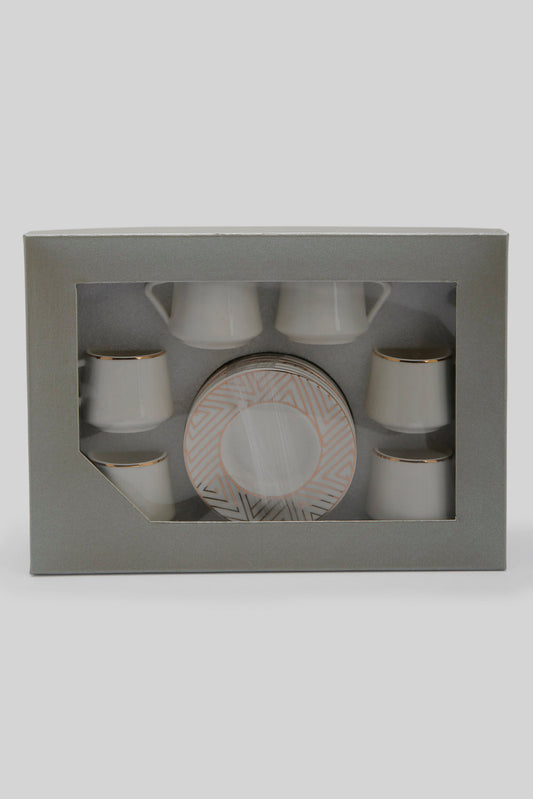 Redtag-Gold-Geometry-Espresso-Set-(12-Piece)-Category:Cups-&-Mugs,-Colour:Gold,-Deals:New-In,-Filter:Home-Dining,-HMW-DIN-Crockery,-New-In-HMW-DIN,-Non-Sale,-Section:Homewares,-W22B-Home-Dining-