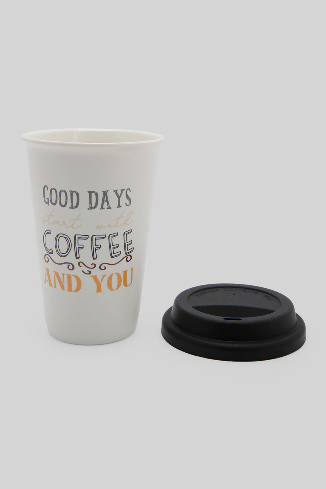 Redtag-White-Travel-Mug-Category:Cups-&-Mugs,-Colour:White,-Deals:New-In,-Filter:Home-Dining,-HMW-DIN-Crockery,-New-In-HMW-DIN,-Non-Sale,-Section:Homewares,-W22B-Home-Dining-