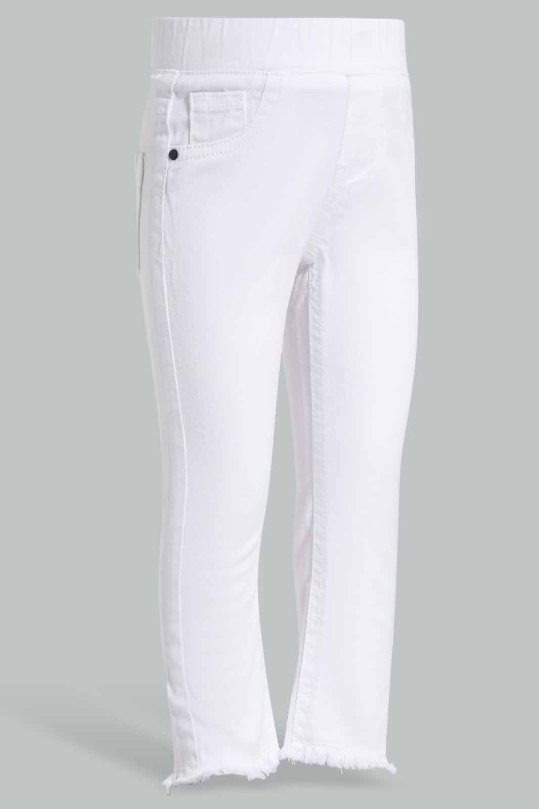 Redtag-White-Jeggings-Category:Jeggings,-Colour:White,-Deals:New-In,-Filter:Infant-Girls-(3-to-24-Mths),-ING-Jeggings,-New-In-ING-APL,-Non-Sale,-Section:Girls-(0-to-14Yrs),-W22O-Infant-Girls-3 to 24 Months