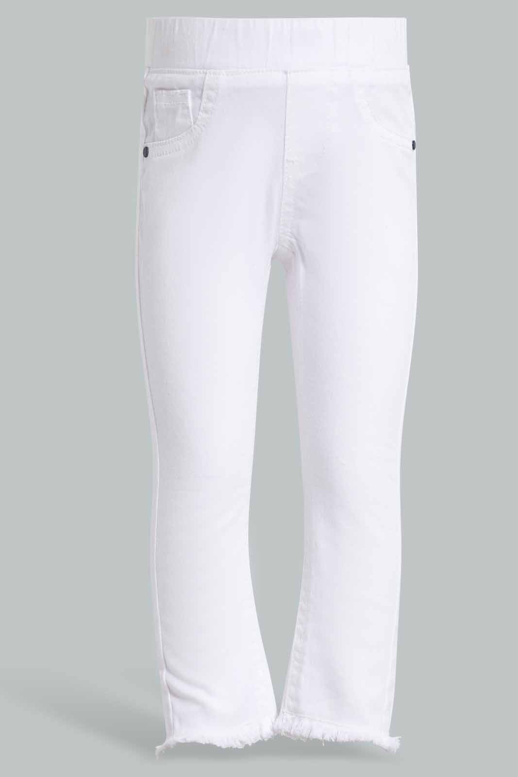 Redtag-White-Jeggings-Category:Jeggings,-Colour:White,-Deals:New-In,-Filter:Infant-Girls-(3-to-24-Mths),-ING-Jeggings,-New-In-ING-APL,-Non-Sale,-Section:Girls-(0-to-14Yrs),-W22O-Infant-Girls-3 to 24 Months
