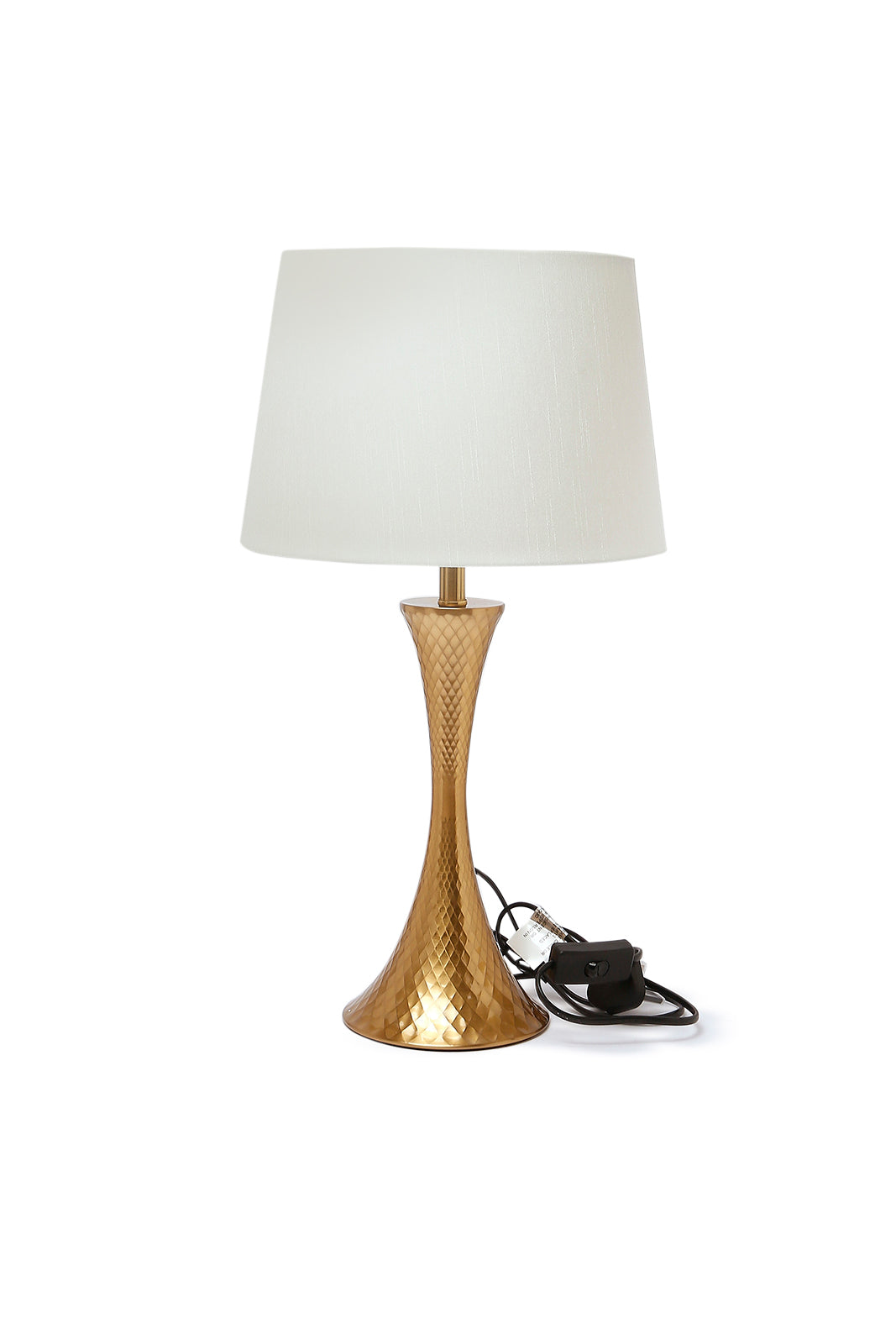Redtag-Gold-Metal-Pillar-Table-Lamp-Category:Lamps,-Colour:Gold,-Deals:New-In,-Dept:Home,-Filter:Home-Decor,-HMW-HOM-Lighting,-New-In-HMW-HOM,-Non-Sale,-Section:Homewares,-W22B-Home-Decor-