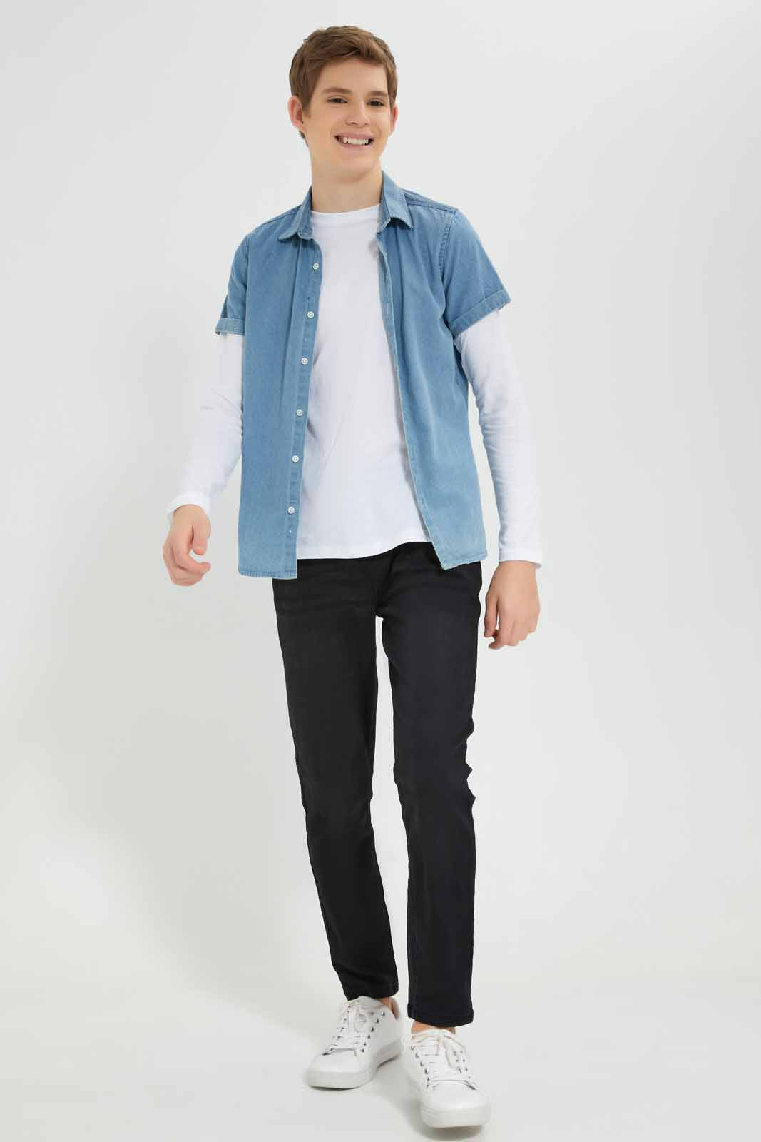 Redtag-Blue-Shirt-With-T-Shirt-Casual-Shirt-BSR-Shirts,-Category:Shirts,-Colour:Blue,-Deals:New-In,-Filter:Senior-Boys-(8-to-14-Yrs),-New-In-BSR-APL,-Non-Sale,-Section:Boys-(0-to-14Yrs),-W22O-Senior-Boys-9 to 14 Years