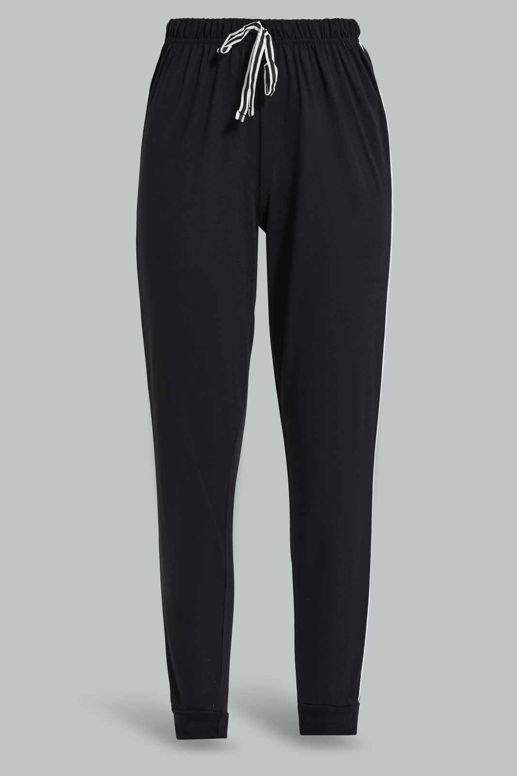 Redtag-Black-Solid-Table-Pajama-Bottoms-Category:Pyjama-Bottoms,-Colour:Black,-Deals:New-In,-Filter:Women's-Clothing,-New-In-Women-APL,-Non-Sale,-Section:Women,-TBL,-W22O,-Women-Pyjama-Bottoms--
