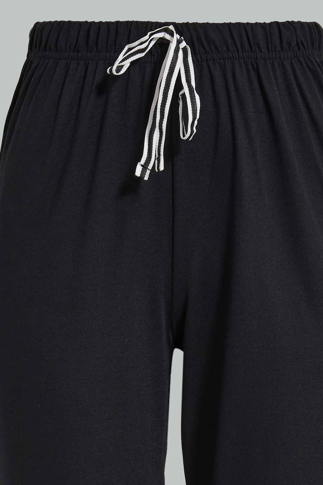 Redtag-Black-Solid-Table-Pajama-Bottoms-Category:Pyjama-Bottoms,-Colour:Black,-Deals:New-In,-Filter:Women's-Clothing,-New-In-Women-APL,-Non-Sale,-Section:Women,-TBL,-W22O,-Women-Pyjama-Bottoms--