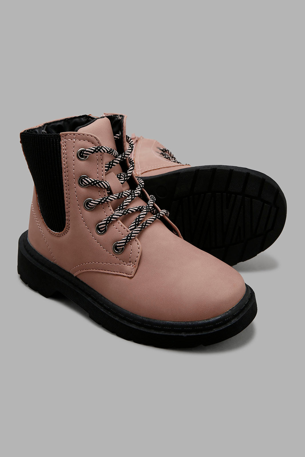 Redtag-Pink-Chukka-Boots-Category:Boots,-Colour:Pink,-Deals:New-In,-Dept:Girls,-Filter:Girls-Footwear-(3-to-5-Yrs),-GIR-Boots,-New-In-GIR-FOO,-Non-Sale,-Section:Boys-(0-to-14Yrs),-W22B-Girls-3 to 5 Years