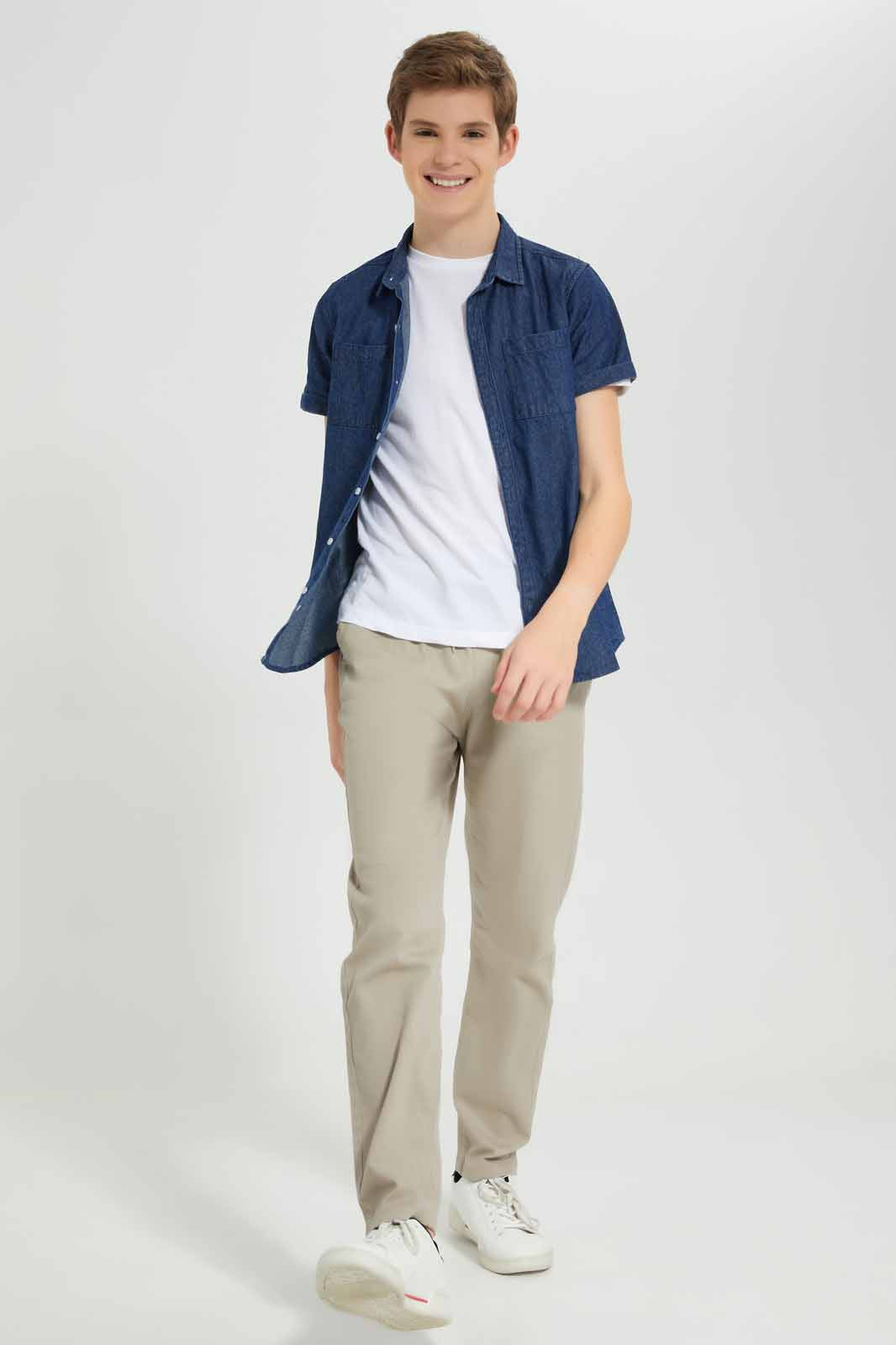 Redtag-Darkwash-Shirt-With-Tee-BSR-Shirts,-Category:Shirts,-Colour:Dark-Wash,-Deals:New-In,-Filter:Senior-Boys-(8-to-14-Yrs),-New-In-BSR-APL,-Non-Sale,-Section:Boys-(0-to-14Yrs),-W22O-Senior-Boys-9 to 14 Years