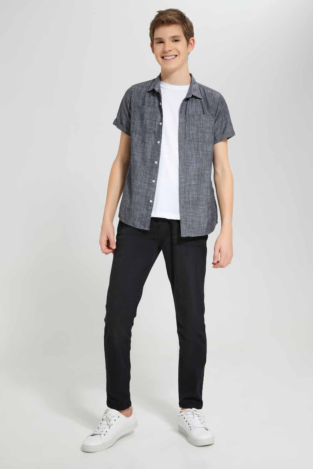 Redtag-Lightwash-Shirt-With-Tee-BSR-Shirts,-Category:Shirts,-Colour:Light-Wash,-Deals:New-In,-Filter:Senior-Boys-(8-to-14-Yrs),-New-In-BSR-APL,-Non-Sale,-Section:Boys-(0-to-14Yrs),-W22O-Senior-Boys-9 to 14 Years