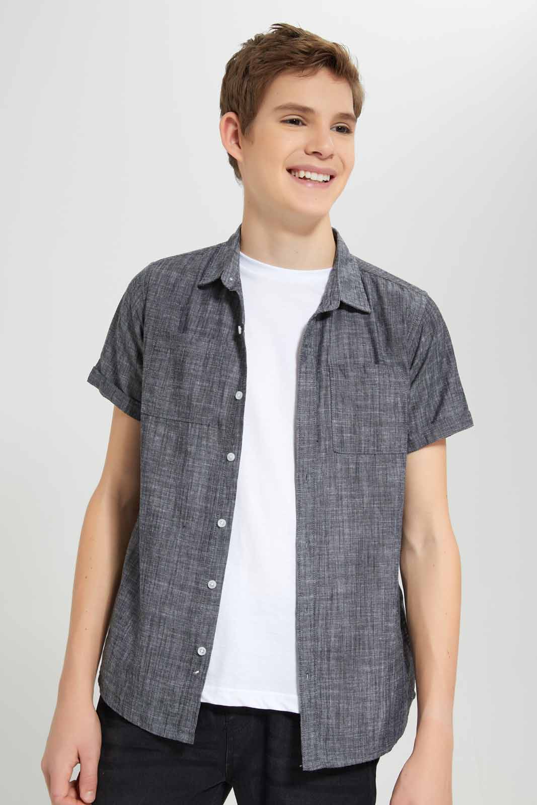Redtag-Lightwash-Shirt-With-Tee-BSR-Shirts,-Category:Shirts,-Colour:Light-Wash,-Deals:New-In,-Filter:Senior-Boys-(8-to-14-Yrs),-New-In-BSR-APL,-Non-Sale,-Section:Boys-(0-to-14Yrs),-W22O-Senior-Boys-9 to 14 Years