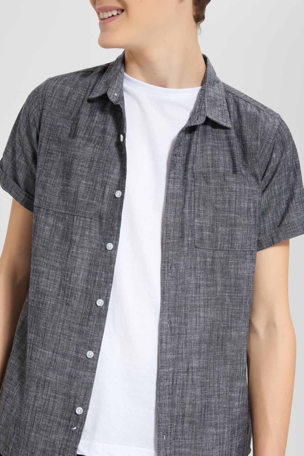 Redtag-Lightwash-Shirt-With-Tee-BSR-Shirts,-Category:Shirts,-Colour:Light-Wash,-Deals:New-In,-Filter:Senior-Boys-(8-to-14-Yrs),-New-In-BSR-APL,-Non-Sale,-Section:Boys-(0-to-14Yrs),-W22O-Senior-Boys-9 to 14 Years
