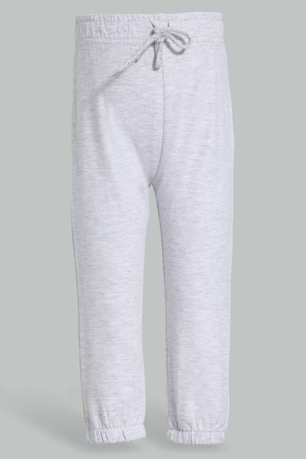 Redtag-Pink-And-Grey-2PK-Solid-Track-Pants-Category:Joggers,-Colour:Assorted,-Deals:New-In,-Filter:Infant-Girls-(3-to-24-Mths),-ING-Joggers,-New-In-ING-APL,-Non-Sale,-Section:Girls-(0-to-14Yrs),-W22O-Infant-Girls-3 to 24 Months
