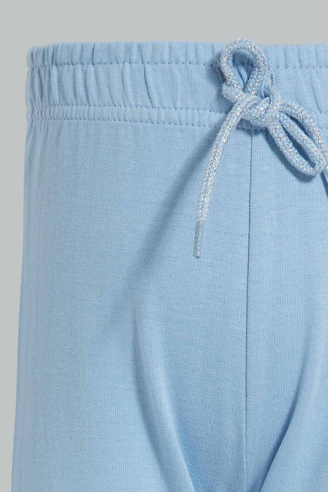 Redtag-Blue-And-White-2PK-Solid-Track-Pants-Category:Joggers,-Colour:Assorted,-Deals:New-In,-Filter:Infant-Girls-(3-to-24-Mths),-ING-Joggers,-New-In-ING-APL,-Non-Sale,-Section:Girls-(0-to-14Yrs),-W22O-Infant-Girls-3 to 24 Months
