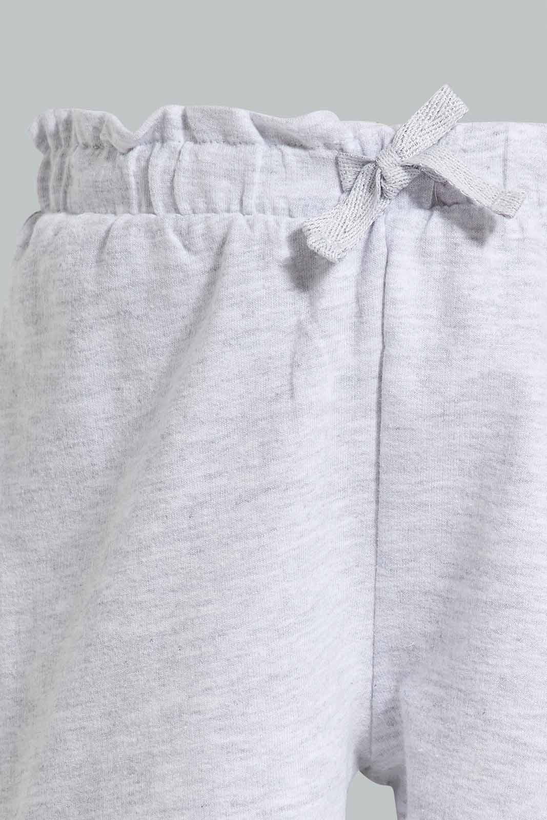 Redtag-Grey-And-Pink-2PK-Solid-Shorts-Category:Shorts,-Colour:Assorted,-Deals:New-In,-Filter:Infant-Girls-(3-to-24-Mths),-ING-Shorts,-New-In-ING-APL,-Non-Sale,-Section:Girls-(0-to-14Yrs),-W22O-Infant-Girls-3 to 24 Months