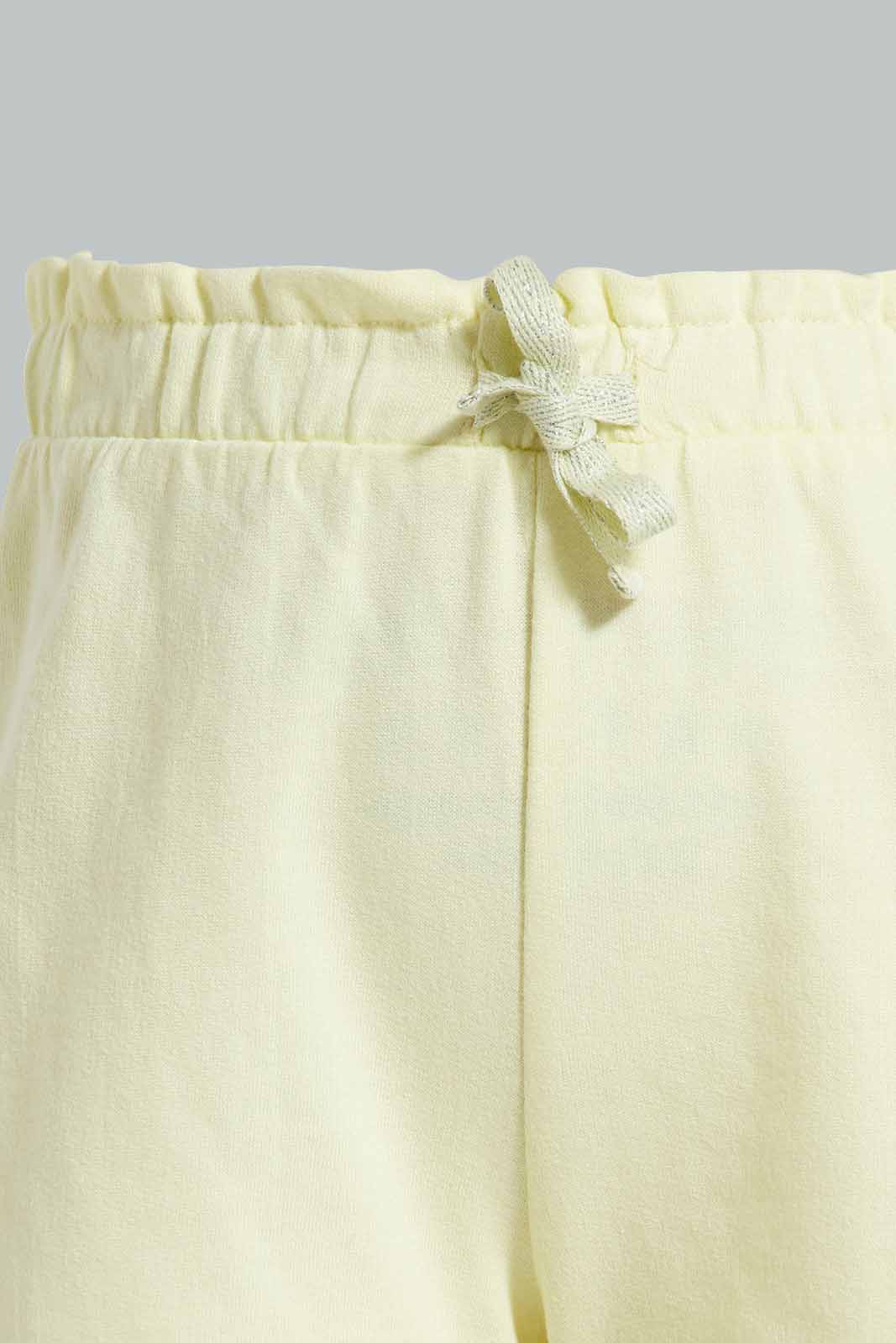 Redtag-Blue-And-Yellow-2PK-Solid-Shorts-Category:Shorts,-Colour:Assorted,-Deals:New-In,-Filter:Infant-Girls-(3-to-24-Mths),-ING-Shorts,-New-In-ING-APL,-Non-Sale,-Section:Girls-(0-to-14Yrs),-W22O-Infant-Girls-3 to 24 Months