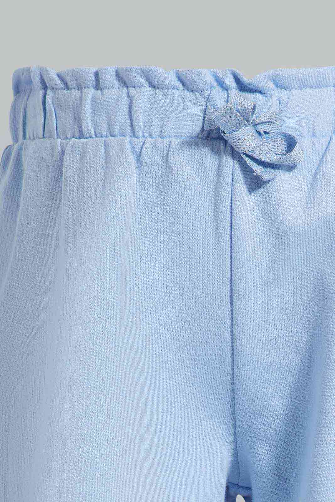 Redtag-Blue-And-Yellow-2PK-Solid-Shorts-Category:Shorts,-Colour:Assorted,-Deals:New-In,-Filter:Infant-Girls-(3-to-24-Mths),-ING-Shorts,-New-In-ING-APL,-Non-Sale,-Section:Girls-(0-to-14Yrs),-W22O-Infant-Girls-3 to 24 Months