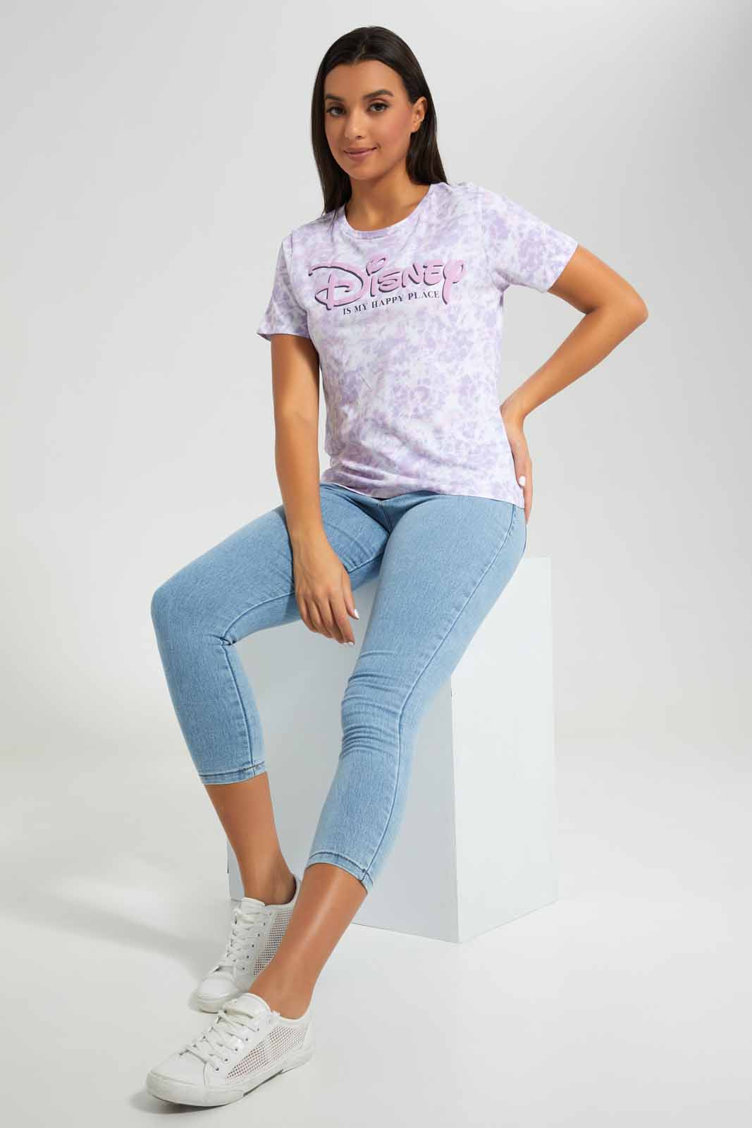 Redtag-Tie-Dye-Disney-Printed-T-Shirt-Category:T-Shirts,-Colour:Assorted,-Deals:New-In,-Filter:Women's-Clothing,-New-In-Women-APL,-Non-Sale,-Section:Women,-TBL,-W22A,-Women-T-Shirts-Women's-