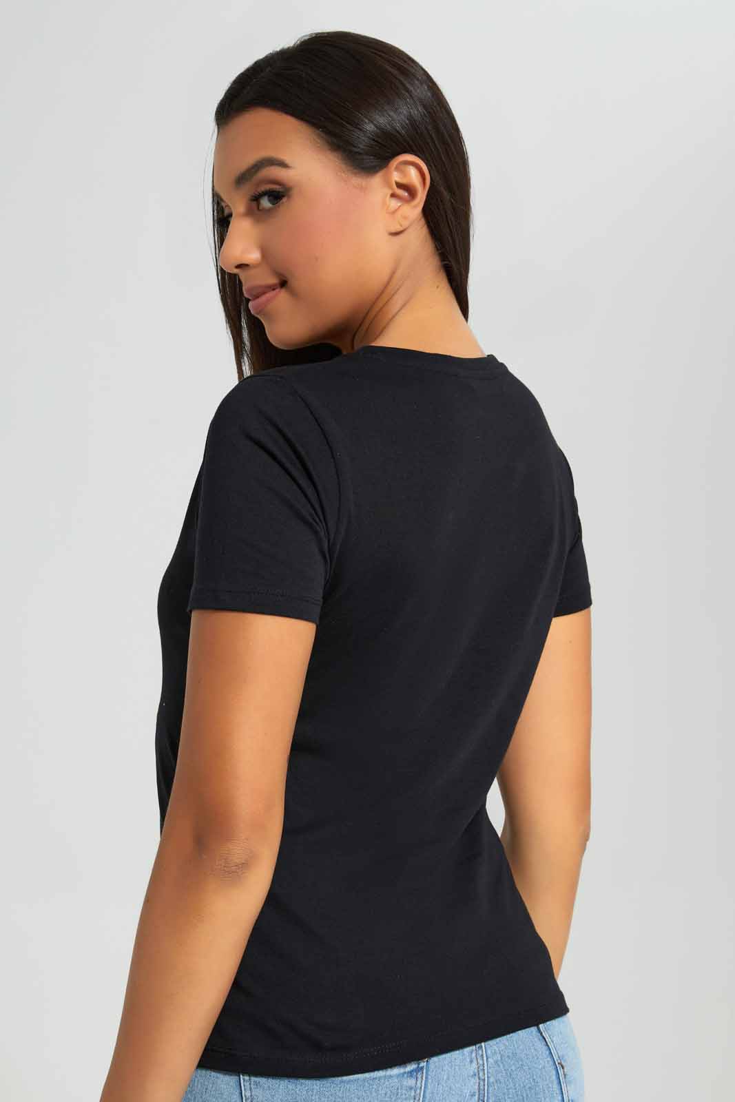 Redtag-Black-Attitude-Printed-T-Shirt-Category:T-Shirts,-Colour:Black,-Deals:New-In,-Filter:Women's-Clothing,-New-In-Women-APL,-Non-Sale,-Section:Women,-TBL,-W22A,-Women-T-Shirts-Women's-