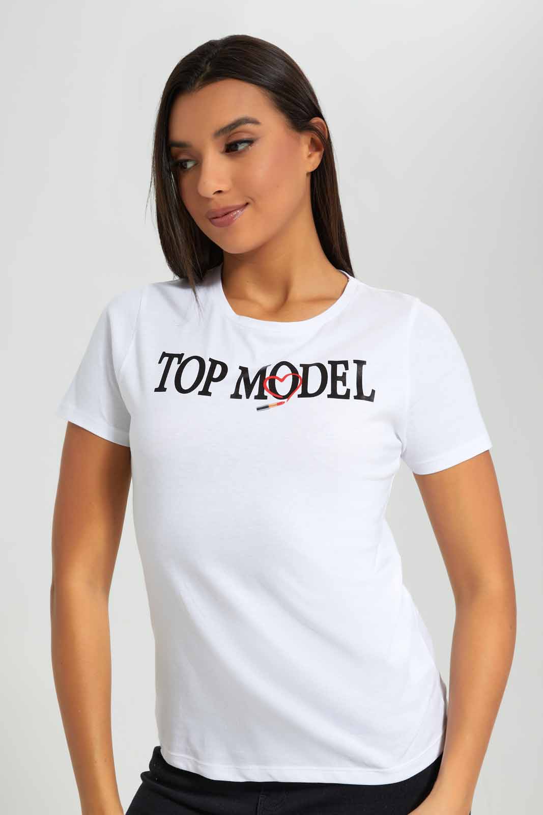Redtag-White-Top-Model-Printed-T-Shirt-Category:T-Shirts,-Colour:White,-Deals:New-In,-Filter:Women's-Clothing,-New-In-Women-APL,-Non-Sale,-Section:Women,-TBL,-W22A,-Women-T-Shirts-Women's-